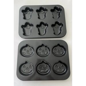 Halloween‎ Baking Pans Molded Ghost Pumpkin Faces Candy Cake Nonstick unbranded